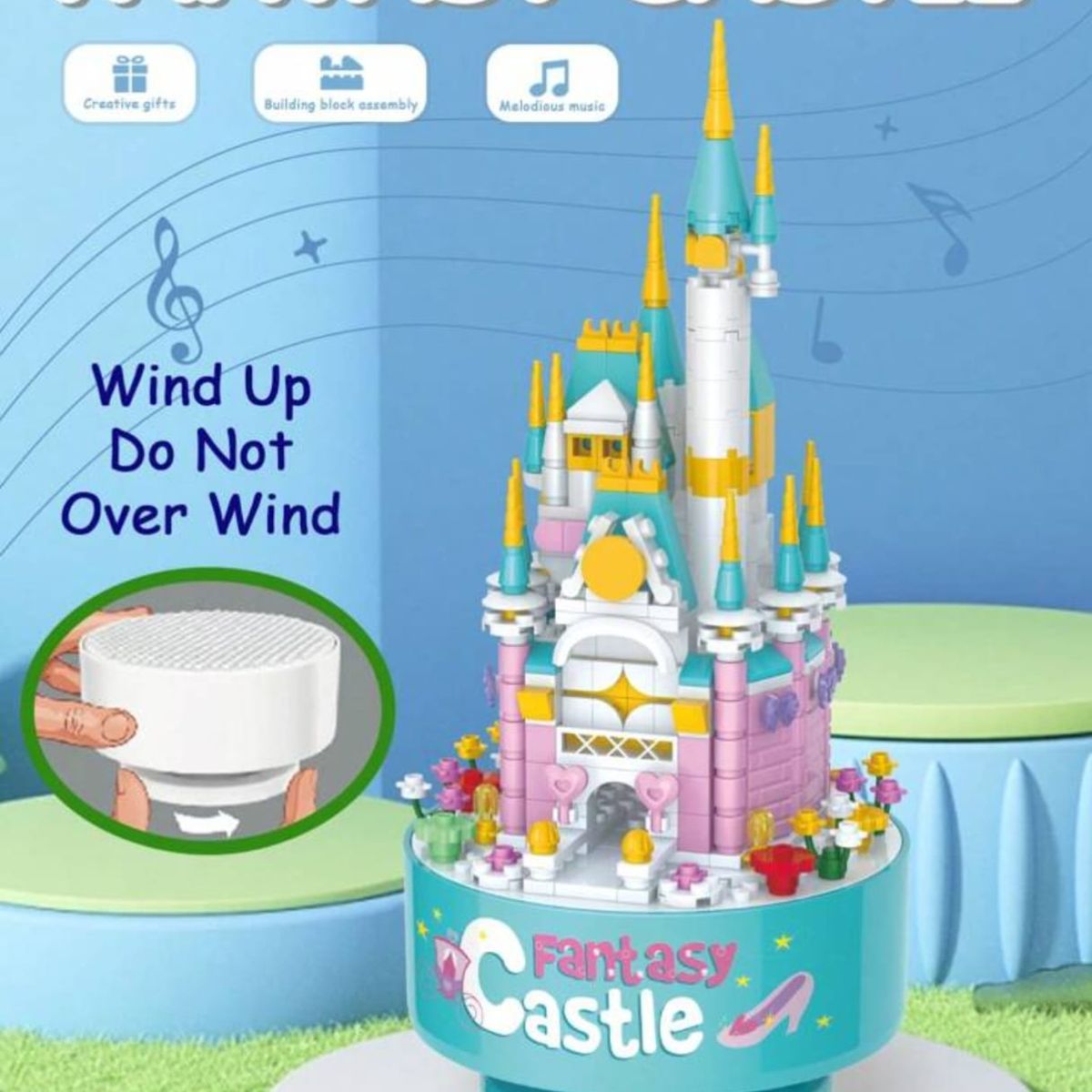 GENERICO - Bloques De Construcción Castillo Con Caja Musical