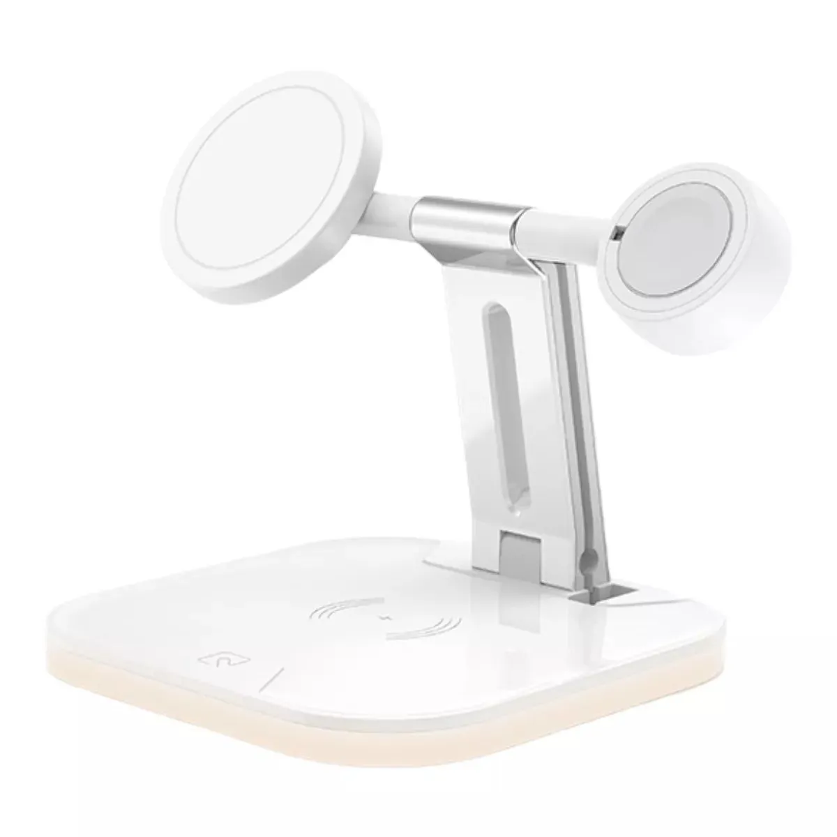 KUANGYE - Cargador Inalámbrico Para iPhone Magsafe 3en1 25w Lampara Blanco