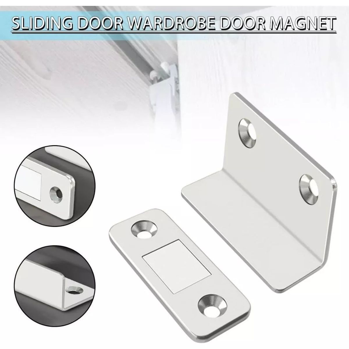 KUANGYE - Pack 10 Cerradura Imán Fuerte Cierre Mueble Cajones Armario