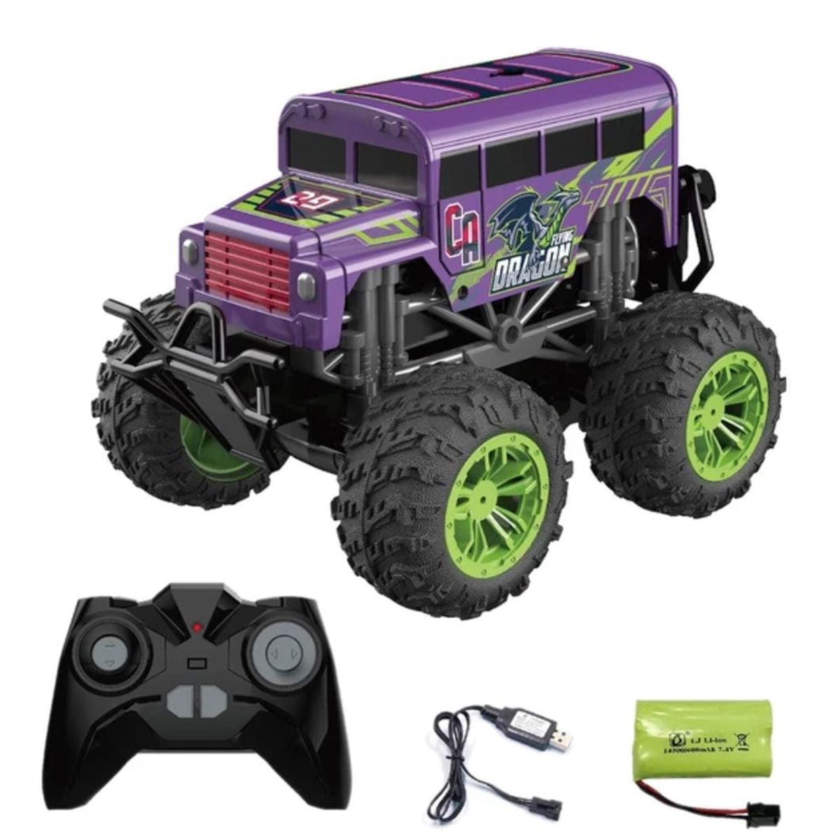 GENERICO - AUTO 4X4 CONTROL REMOTO MUSICA LUCES VAPOR COLORFUL