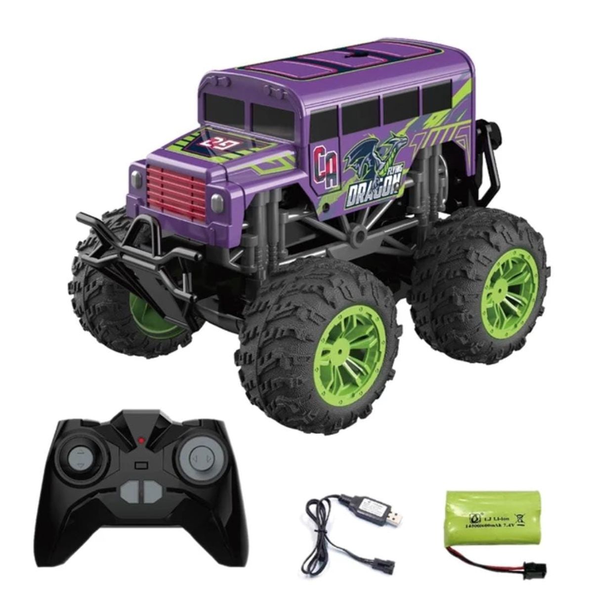 GENERICO - AUTO 4X4 CONTROL REMOTO MUSICA LUCES VAPOR COLORFUL