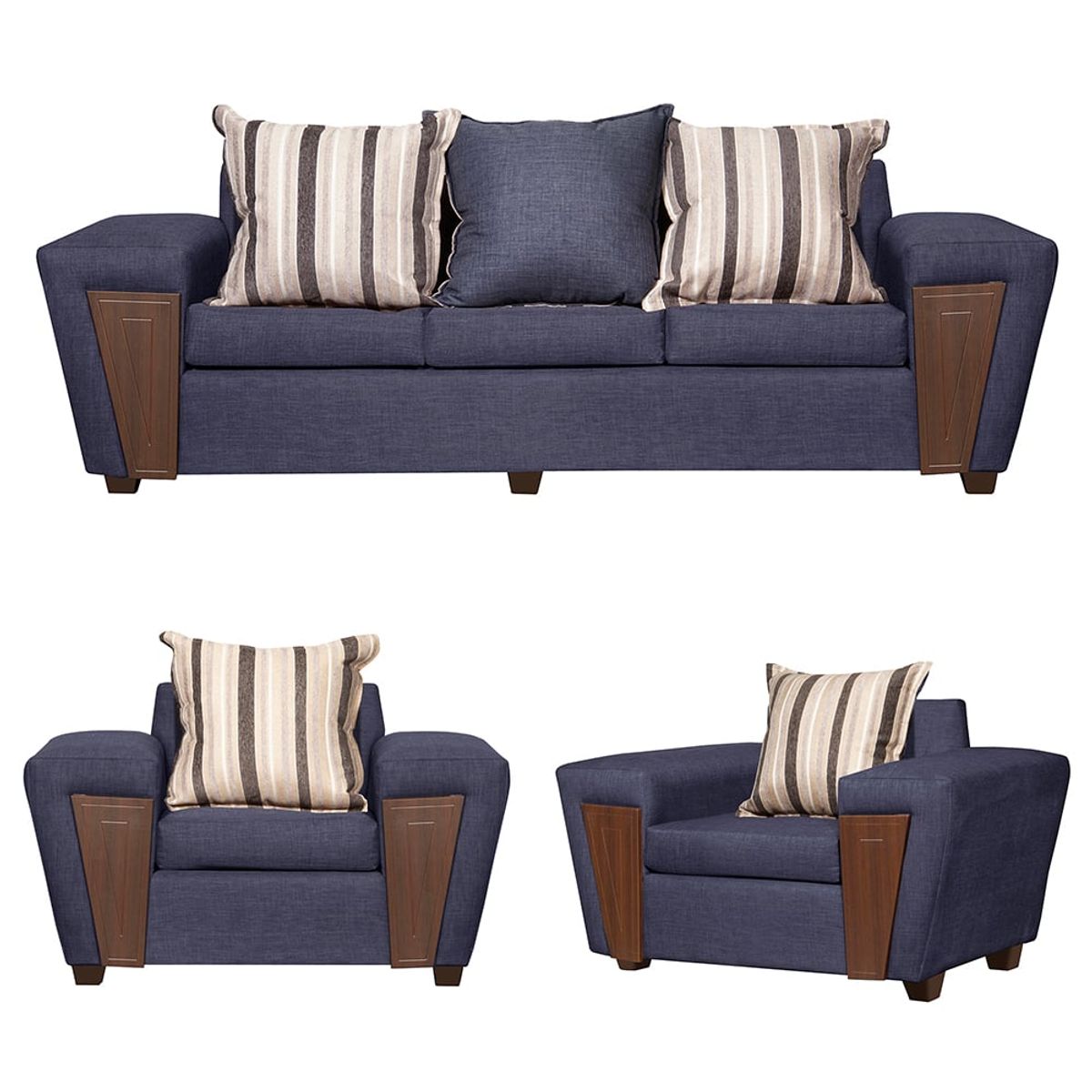 RUZAM MOBEL - JUEGO DE LIVING 3-1-1 CRETA MARENGO LINO