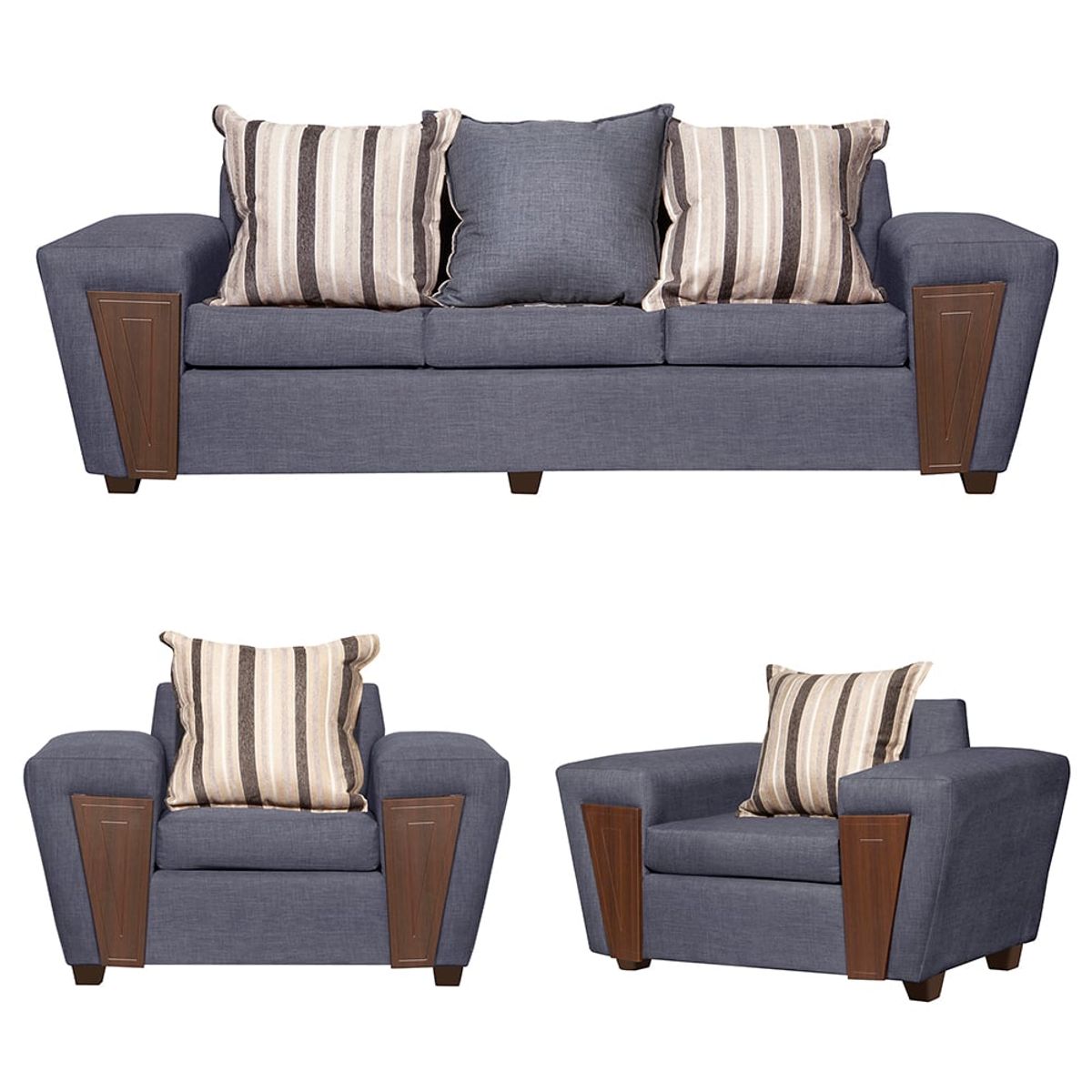 RUZAM MOBEL - LIVING 3-1-1 CRETA GRIS LINO