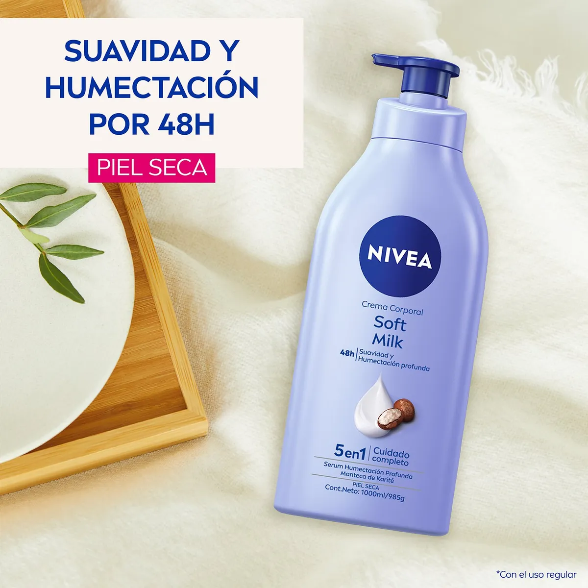 NIVEA - NIVEA Crema Humectante Soft Milk (1000ml)