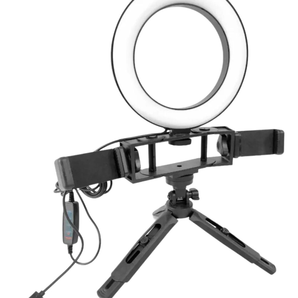 IMPORTCLICK - Aro Luz LED Trípode Multi Posición Fill Light Doble Celular