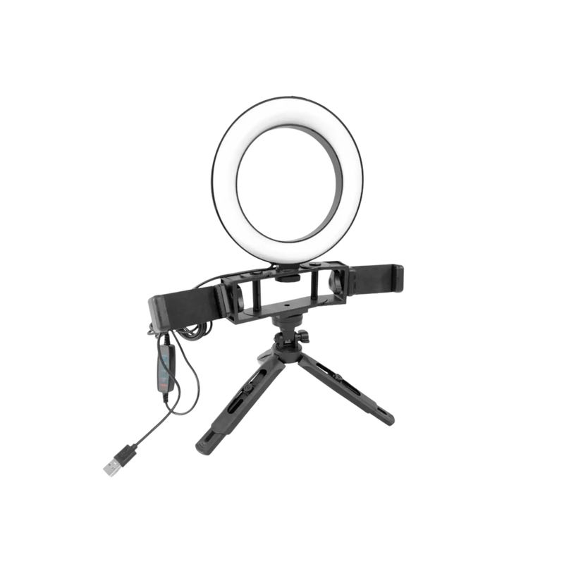 IMPORTCLICK - Aro De Luz Led Trípode Multi Posición Fill Light Doble Celular