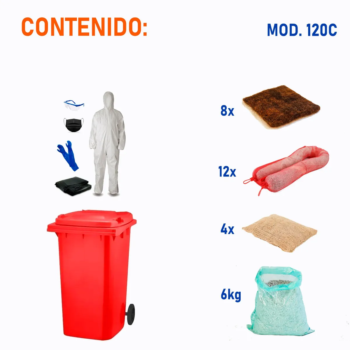 GENERICO - KIT EMERGENCIA DERRAME 120C LITROS