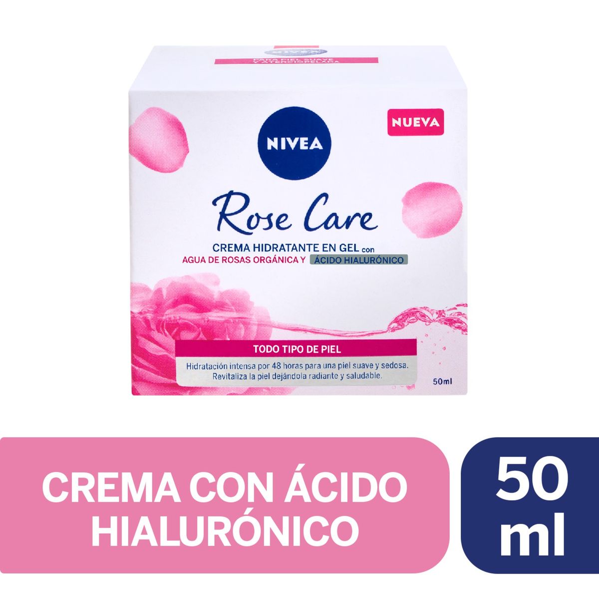 NIVEA - NIVEA Crema Hidratante Facial Rose Care 50 ml