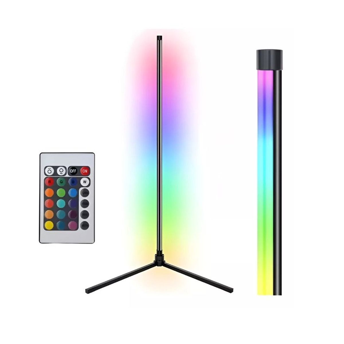 GENERICO - Lampara De Conexión Usb De Pie Luces Led Rgb Control Remoto