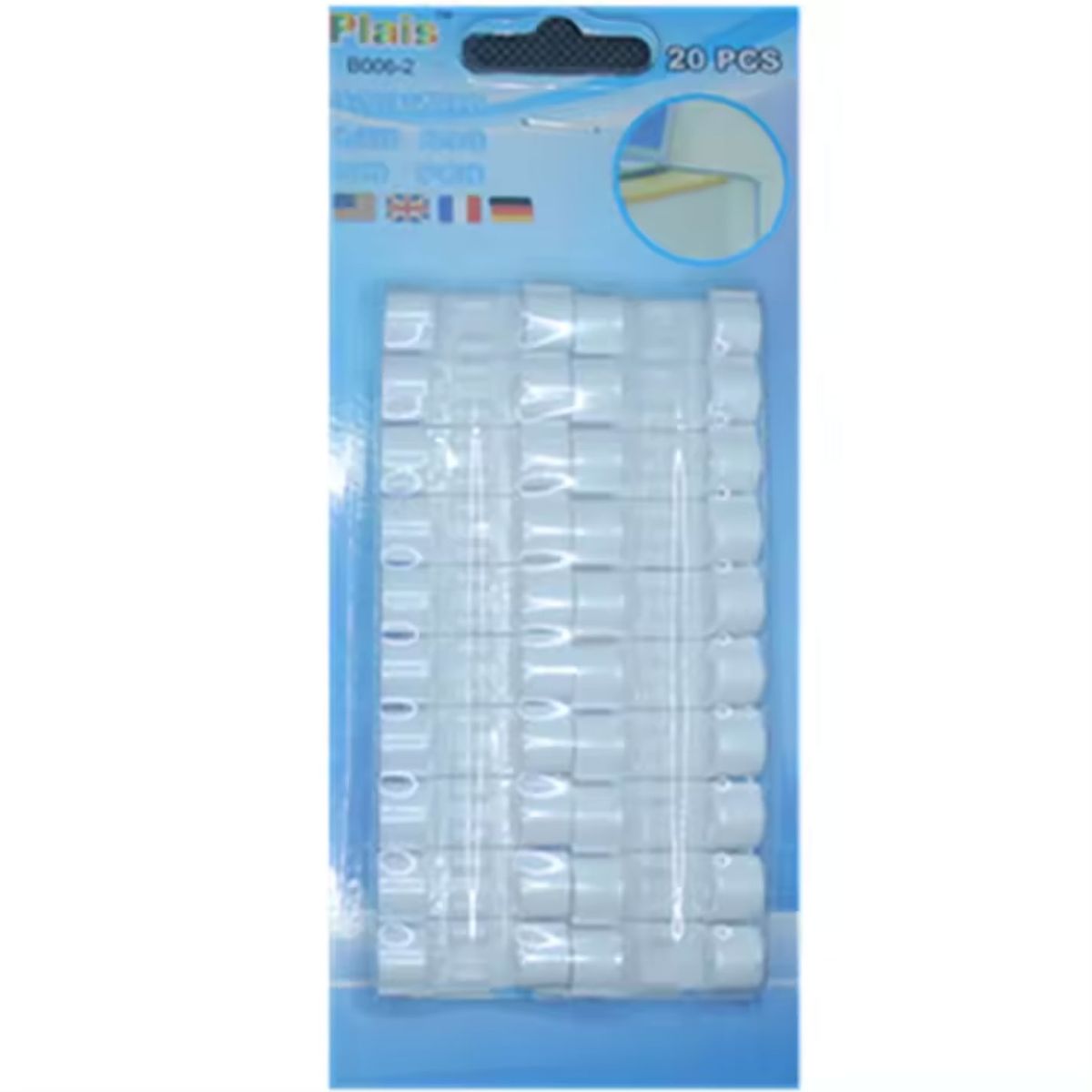 GENERICO - Organizador Cables Para Escritorio PC Notebook Con Adhesivo 20 Piezas