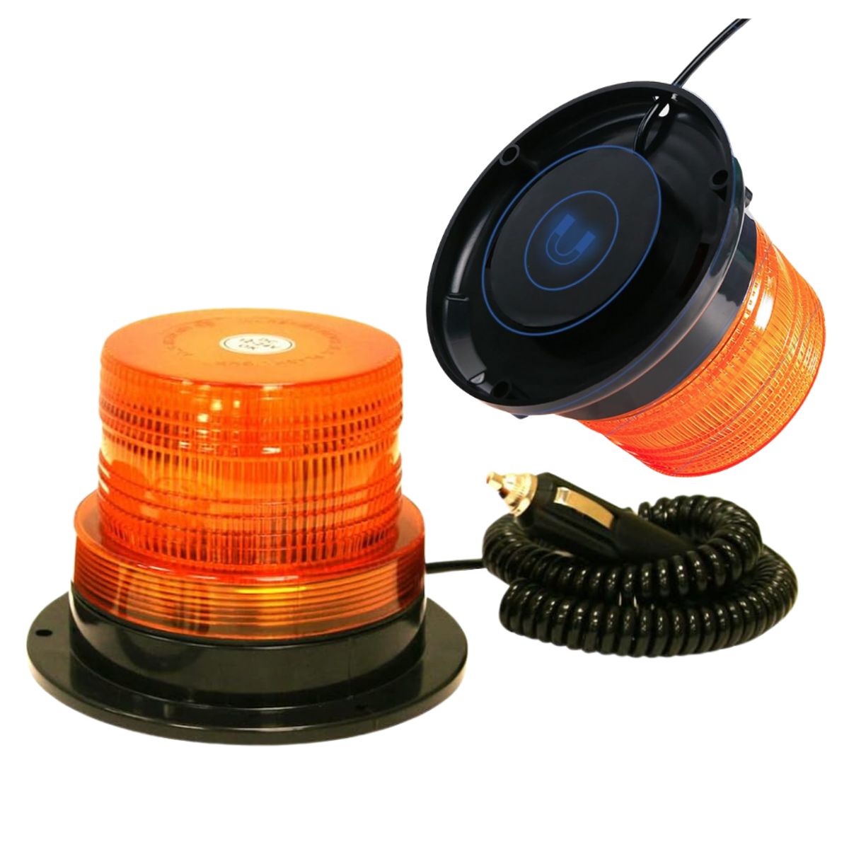 GENERICO - Baliza Led Ámbar Con Imán 1224 Volt Auto Vehículo Seguridad