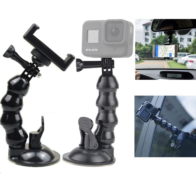 TELESIN - Ventosa Flexible 2x1 Para Smartphone Y Cámaras Gopro U