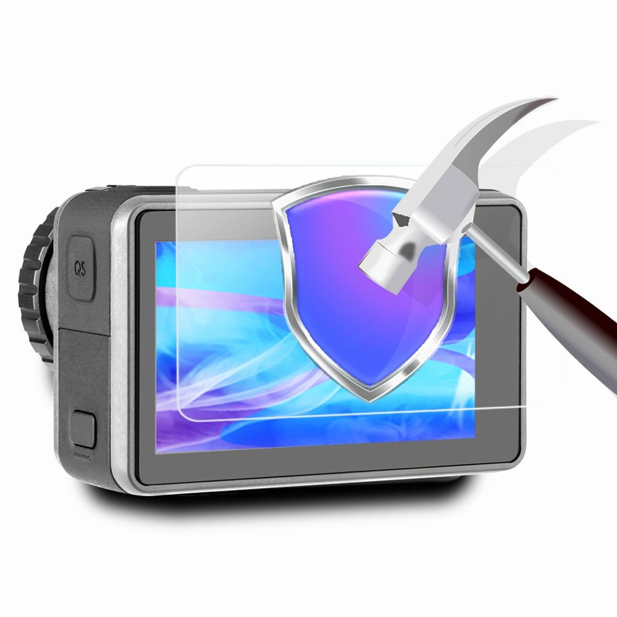 TELESIN - Lamina de vidrio templado para DJI Osmo Action  Telesin