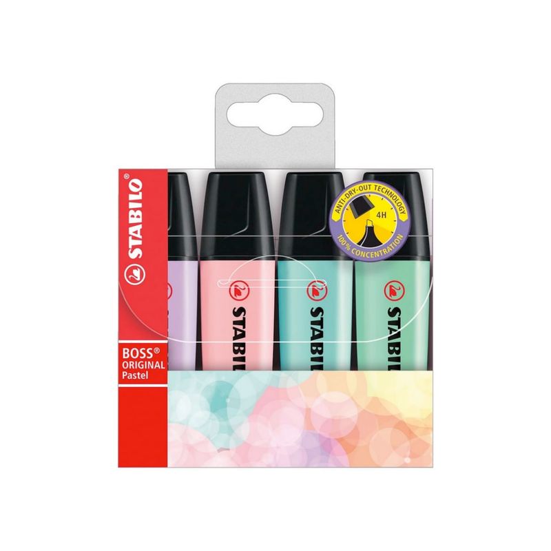 STABILO - Set de 4 Destacadores Stabilo Boss Original Pastel