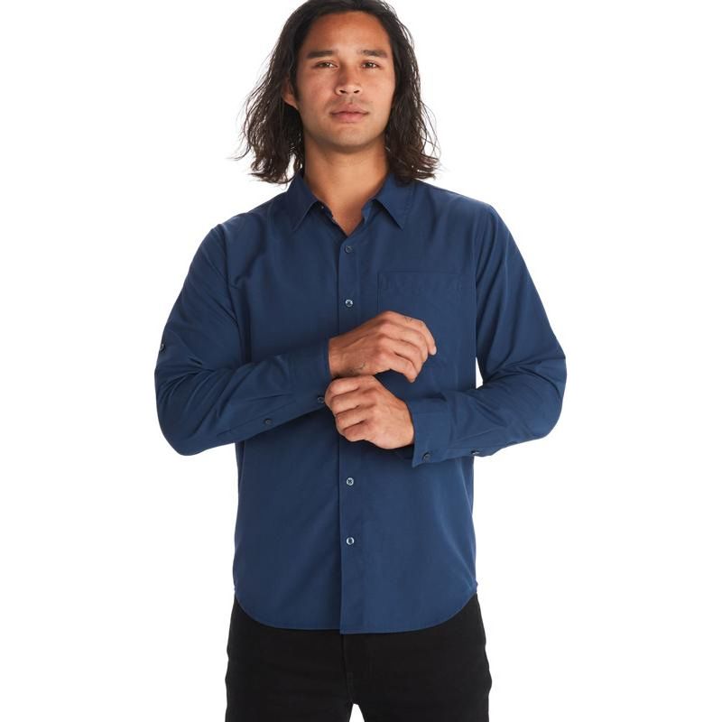 MARMOT - Camisa Manga Larga Aerobora Ls Azul MARMOT