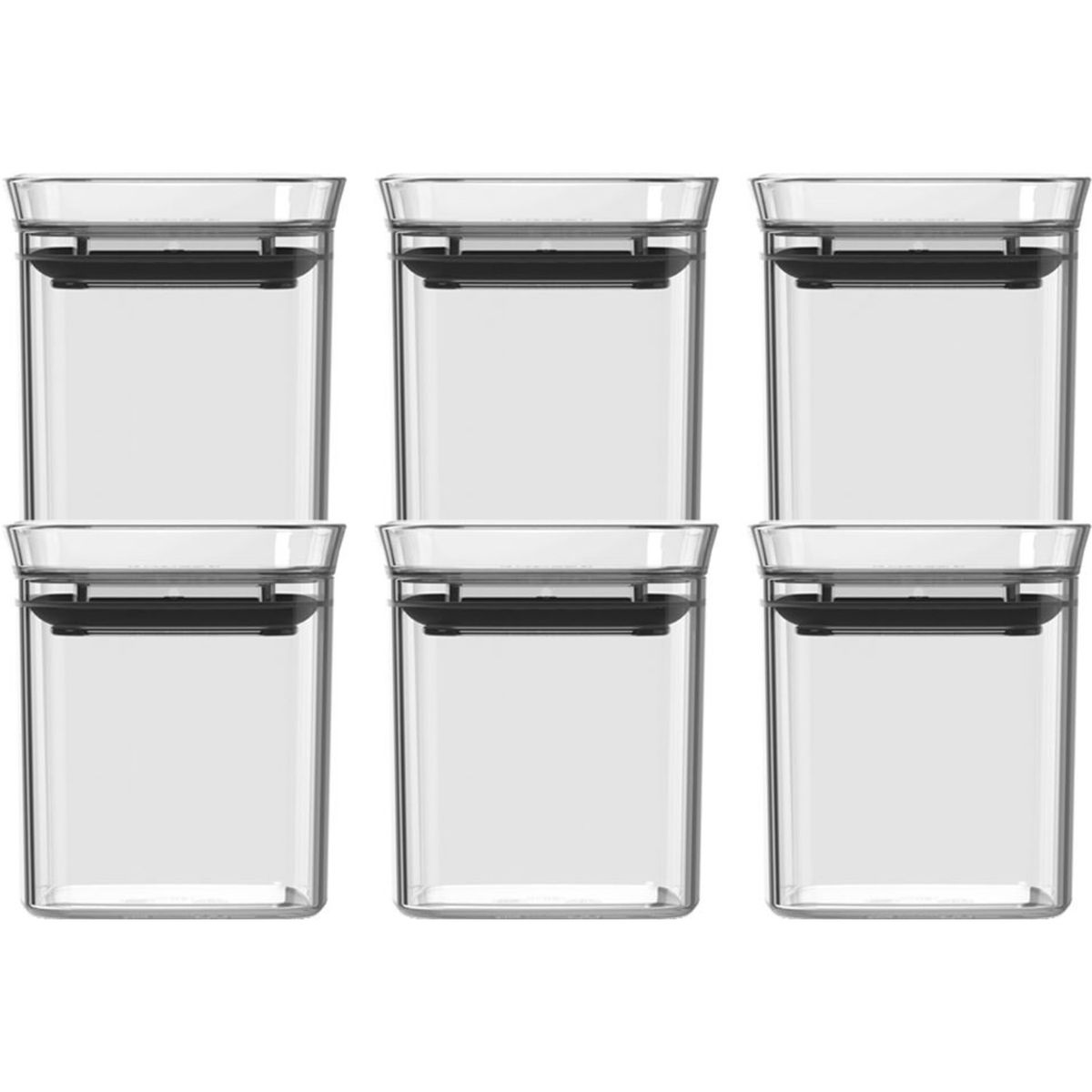 OU - Conjunto Especieros Herméticos Block 6 Piezas (0,150L) Transparente - Turquesa