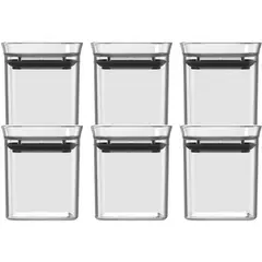 OU - Conjunto Especieros Herméticos Block 6 Piezas (0,150L) Transparente - Turquesa