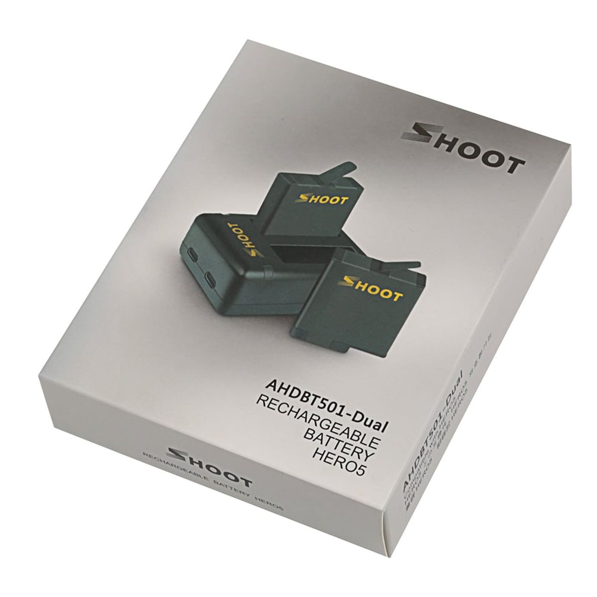 SHOOT - Cargador Doble + 2 Batería GoPro Hero 5 6 7 8 - SHOOT