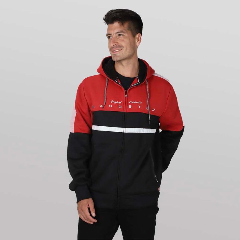 GANGSTER - Poleron Full Zipper Evolve Negro Gangster