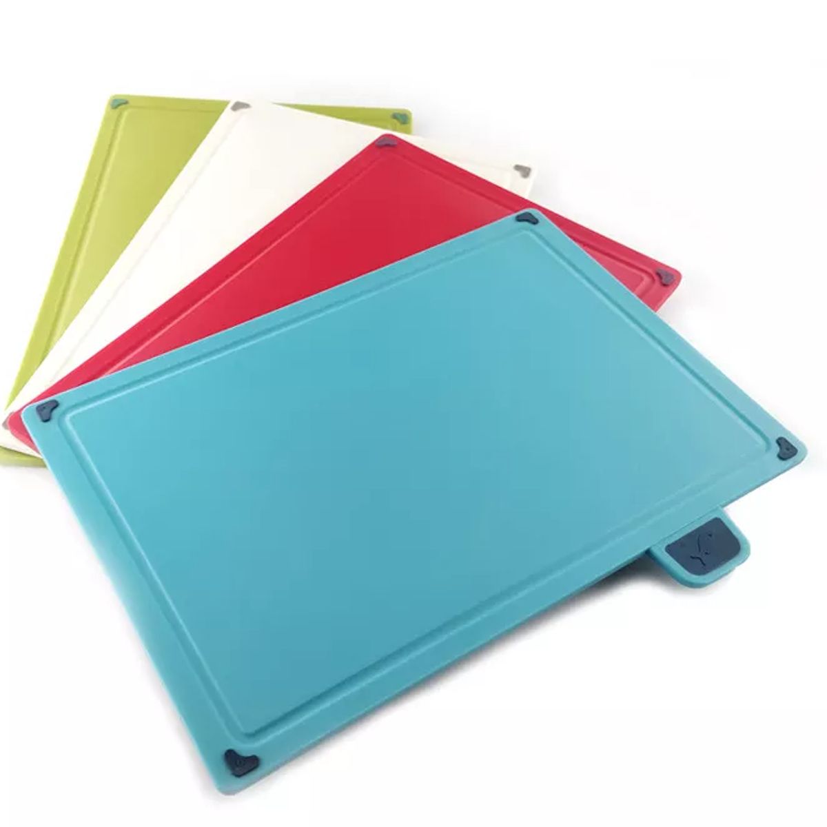 GENERICO - Set 4 Tabla De Cortar Picar Antideslizante Colores Carne