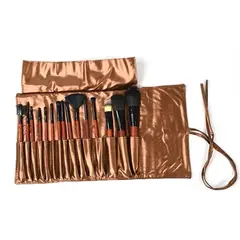 PFIFFERY - SET DE BROCHAS PROFESIONALES PARA MAQUILLAJE X15 BRONCE