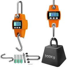 GENERICO - Pesa Balanza Gancho 300 Kg Digital Gramos Colgante Romana