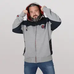GANGSTER - Poleron Fullziper Temper Gris