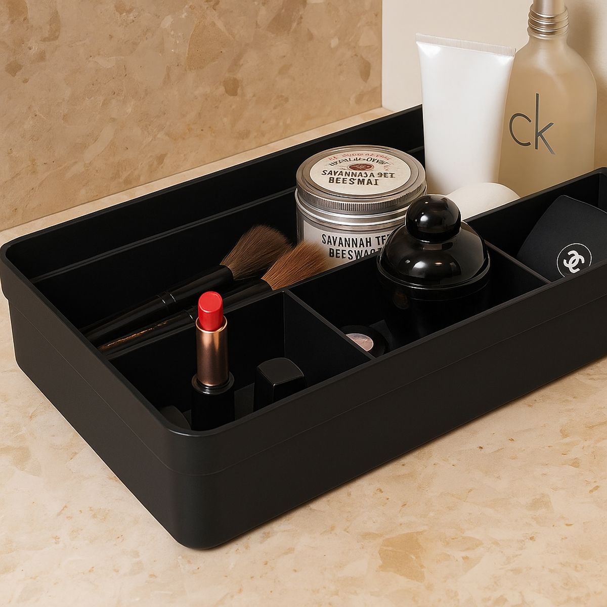 OU - Organizador De Cajón Logic 4 secciones Gris OU