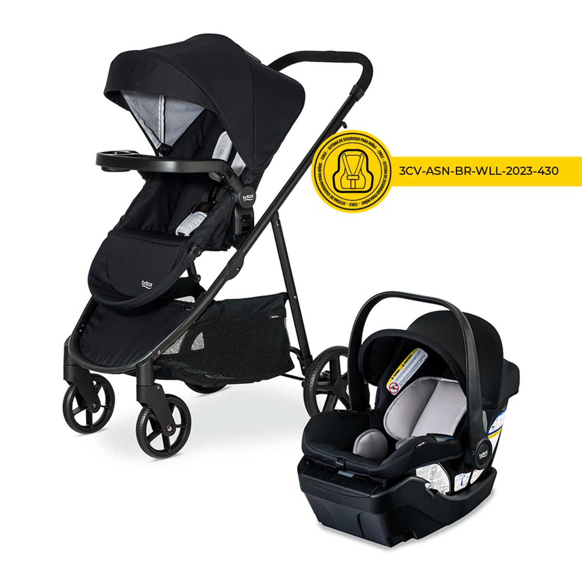 BRITAX - Coche Travel System Brook-Willow Onix Glacier Britax