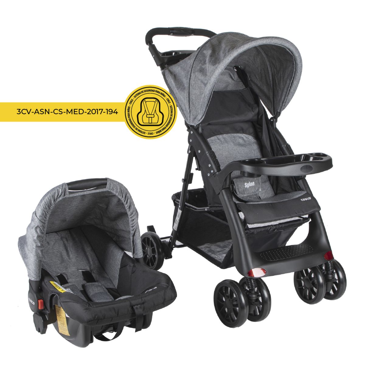 COSCO - Coche Travel System Spine Grey Cosco