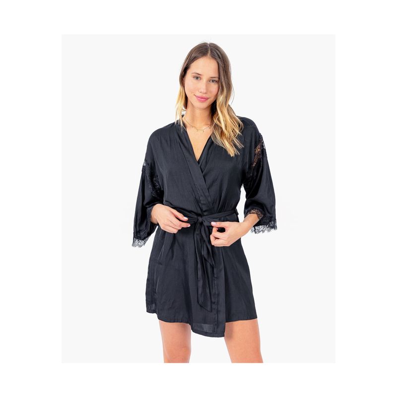LOUNGE - Bata Dreamy Encaje Talla Única Negro LOUNGE