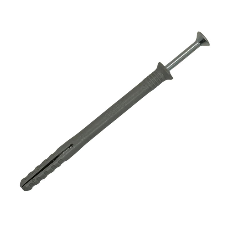 GENERICO - Tarugo Clavo - Tornillo Punta Cruz 8 X 100mm - 50 Unidades