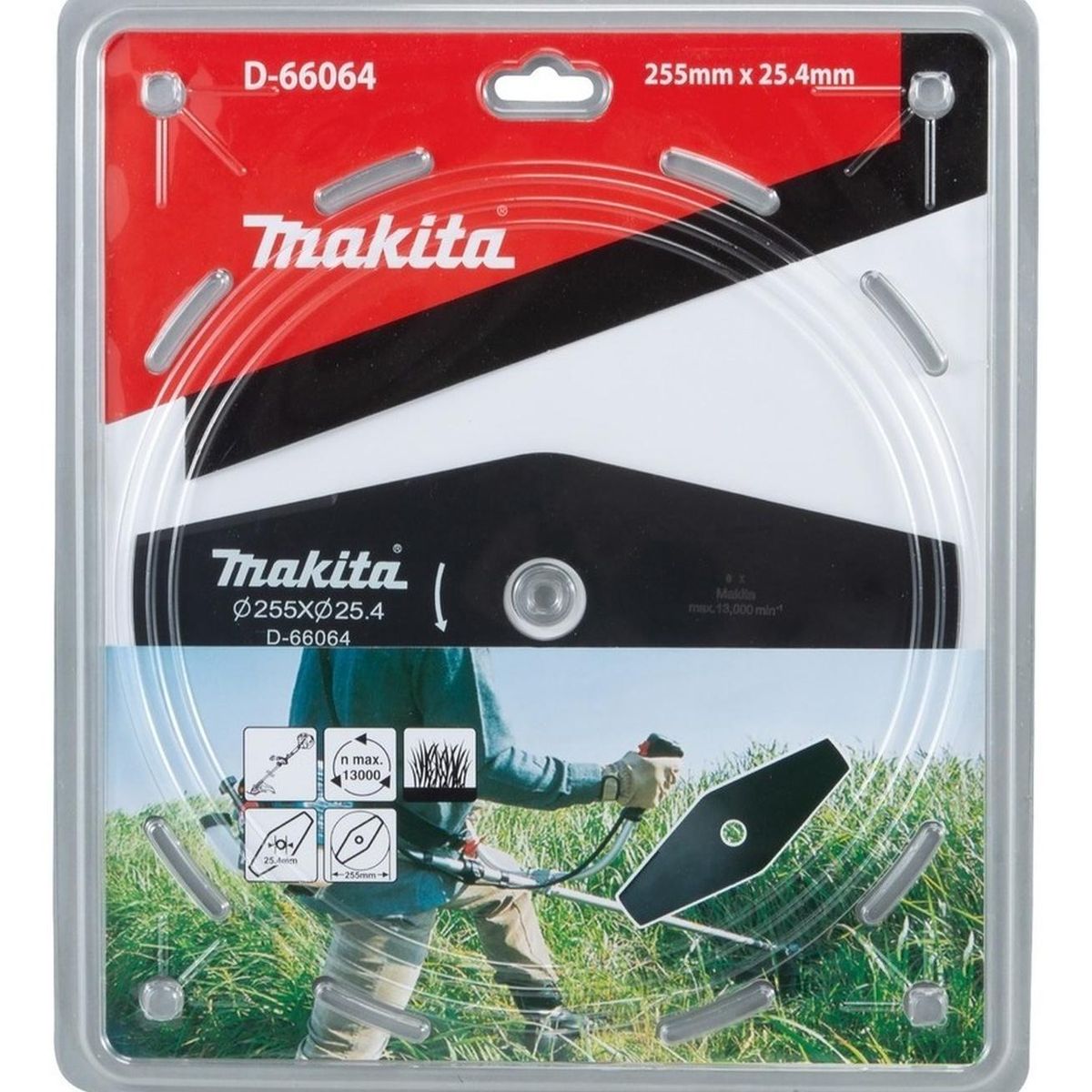 MAKITA - Cuchillo Metal 2 Puntas 255x25,4x2mm Makita D-66064
