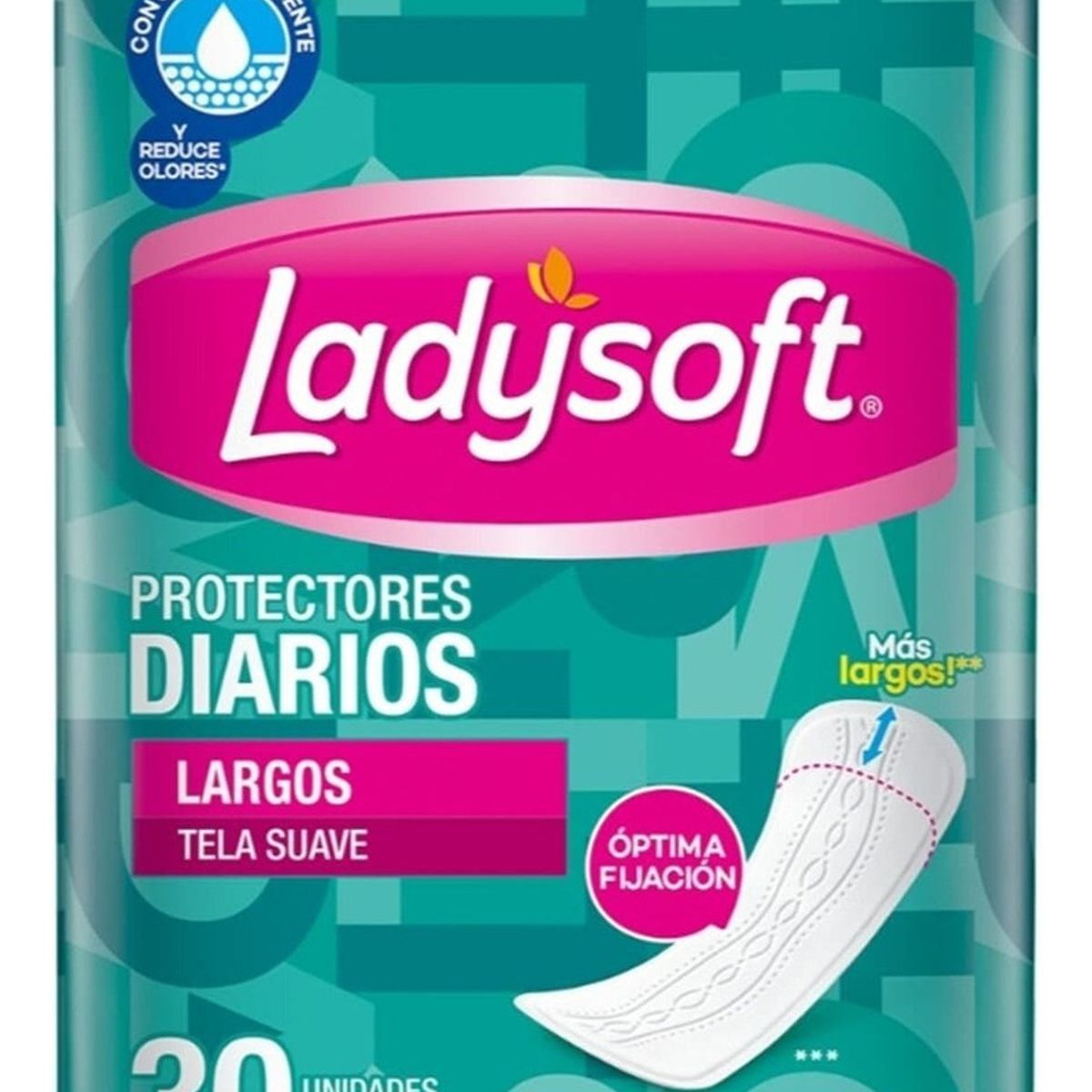 LADYSOFT - Protector Diario Ladysoft Largos Tela Suave 30 Unidades