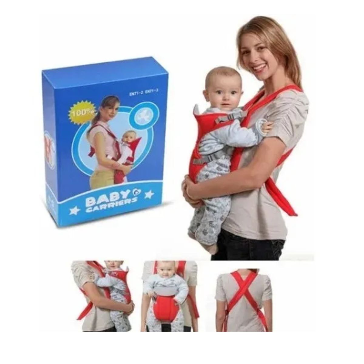 GENERICO - Mochila Porta Bebe Arnés Infante De Algodón Orgánico