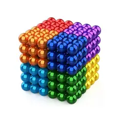 GENERICO - Cubo Didáctico Magnetico De 216 Bolitas 3mm Multicolor - SC