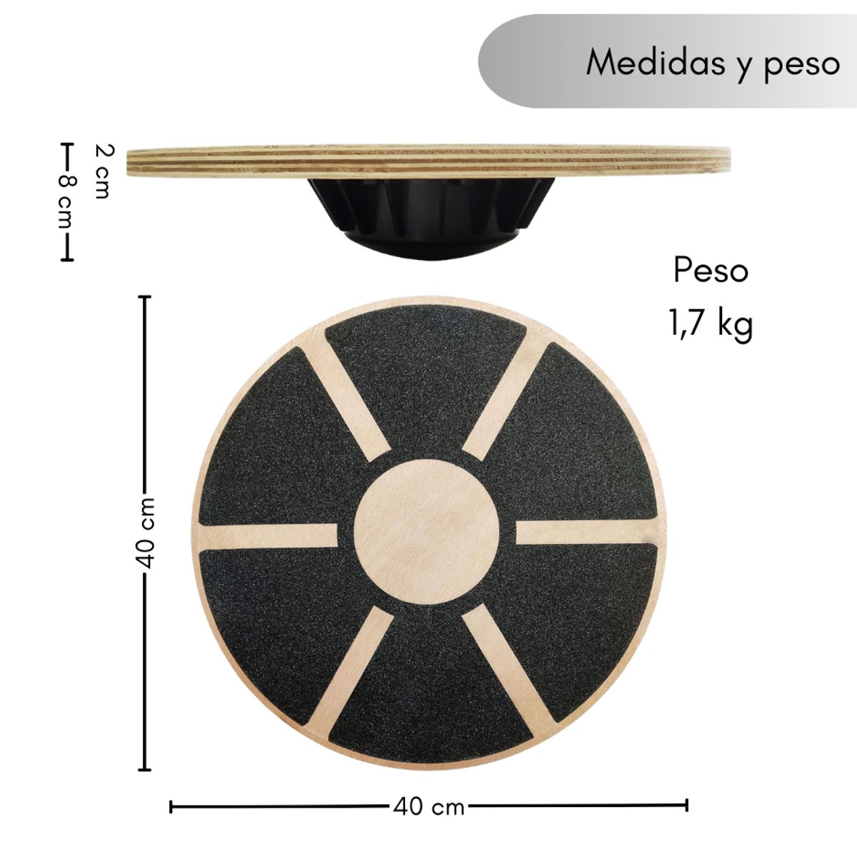 GENERICO - Disco De Balance De Madera Disco Freeman