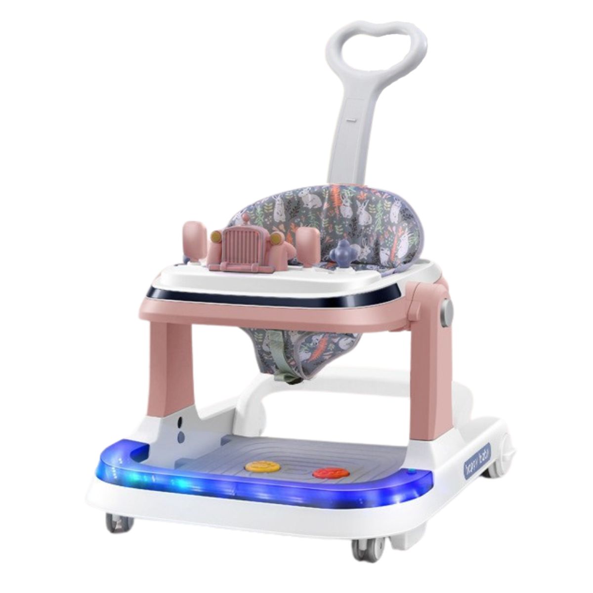 CRUSEC - Andador Plegable Con Pedal Musical Luces Y Mesita Comedor