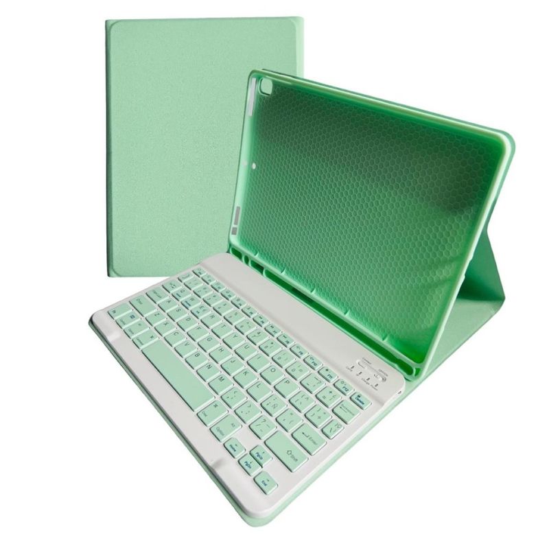 GENERICO - Funda Con Teclado Verde Para iPad 7ma/8va/9na 10.2 Español