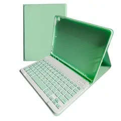 GENERICO - Funda Con Teclado Verde Para iPad 7ma/8va/9na 10.2 Español