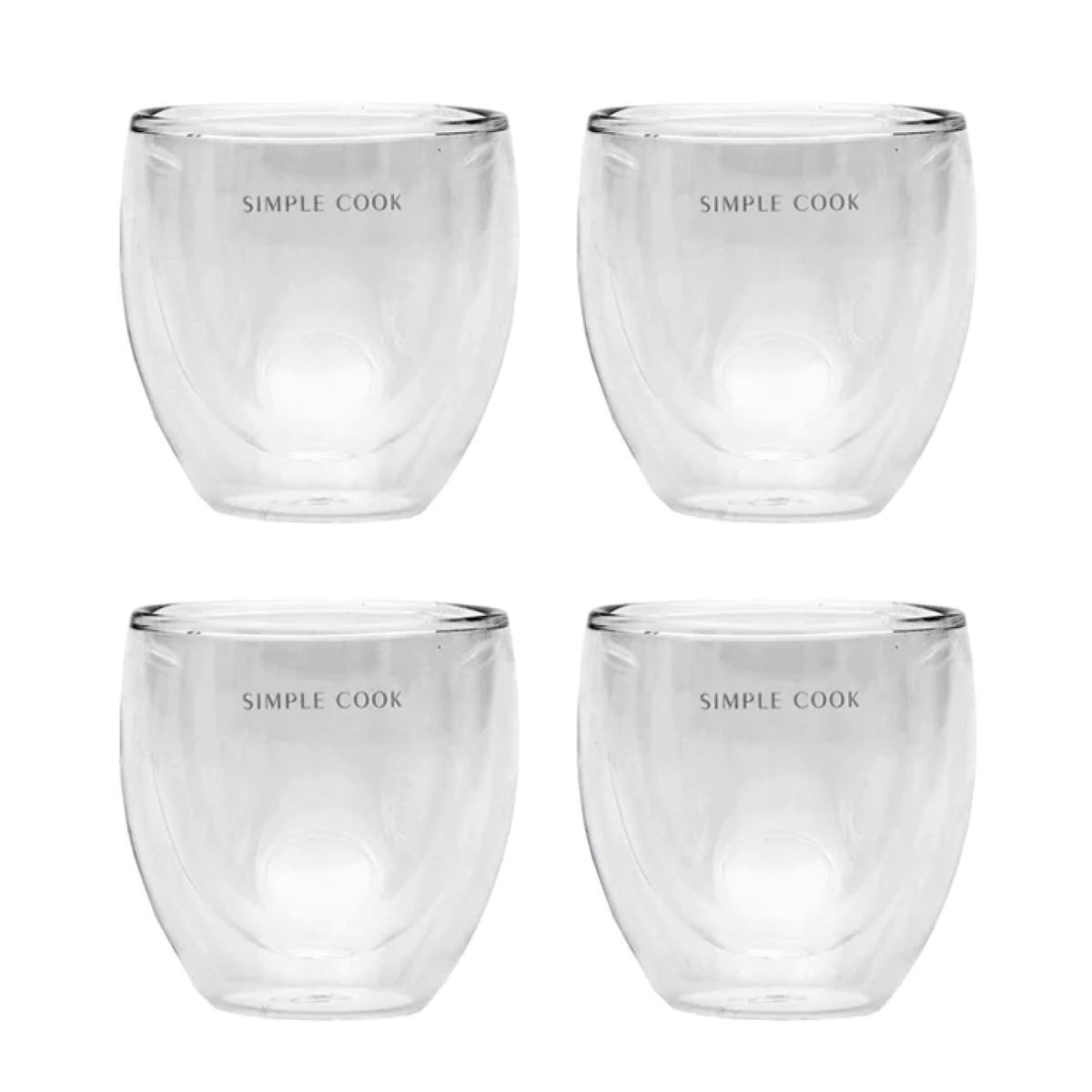 SIMPLE COOK - Set 4 tazas Simple Cook espresso