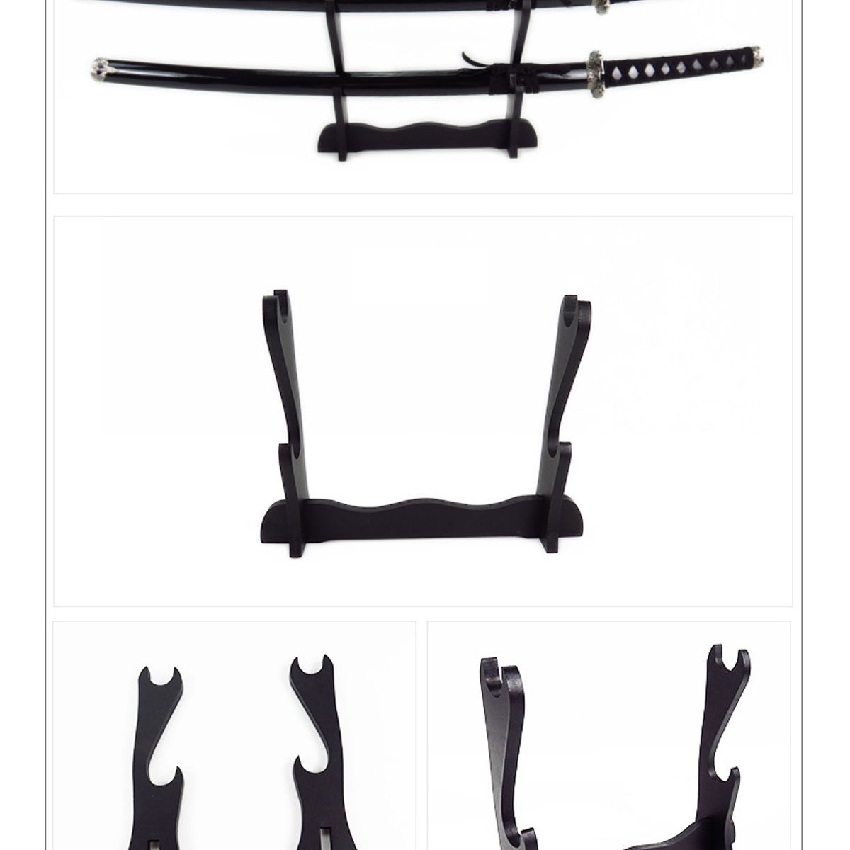 GENERICO - Atril Soporte Doble Mesa Para Katana Samurai O Espadas
