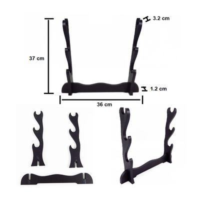 Imagen 2 del producto Atril Soporte Triple Mesa Para Katana Samurai O Espadas