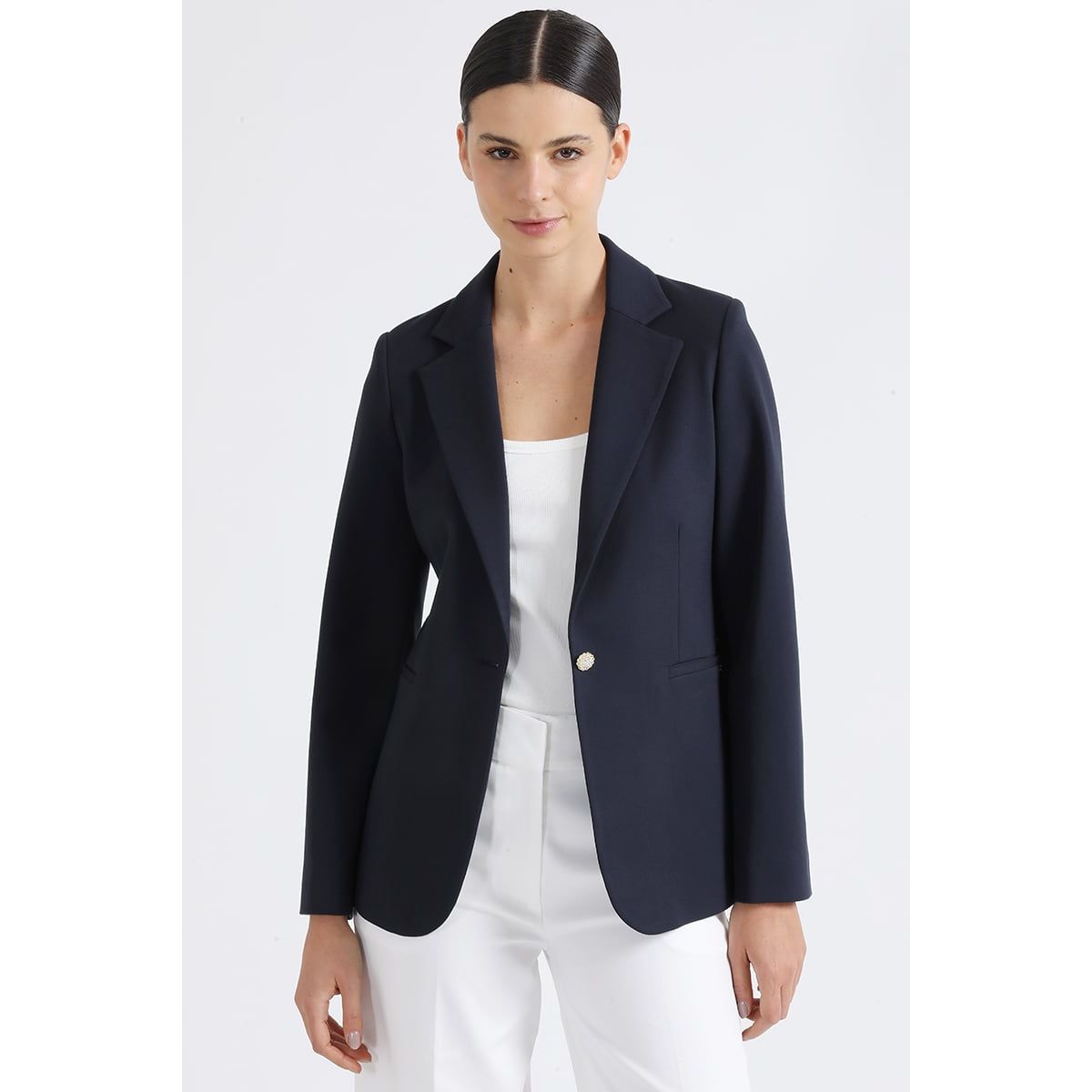 LIOLA - Blazer Entallado, Azul Marino Liola