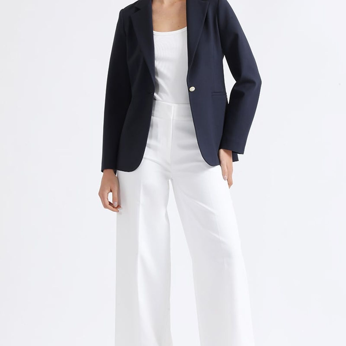 LIOLA - Blazer Entallado, Azul Marino Liola