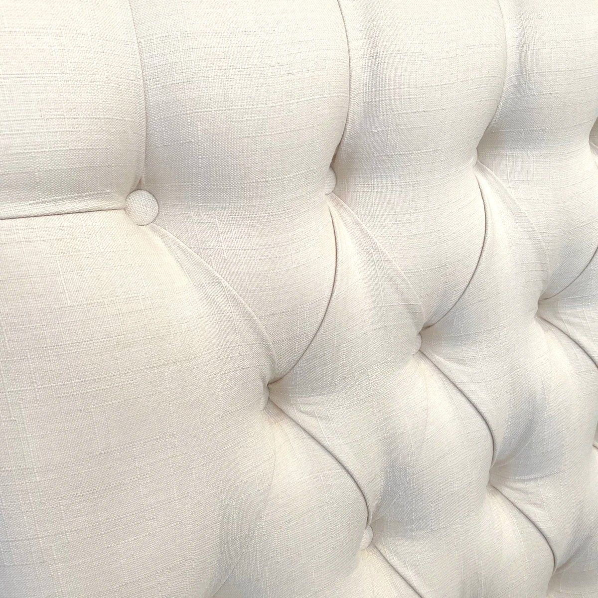 ESPACIO HOGAR - Respaldo de Cama Capitoné Premium Lino Crema - 1.5 Plaza
