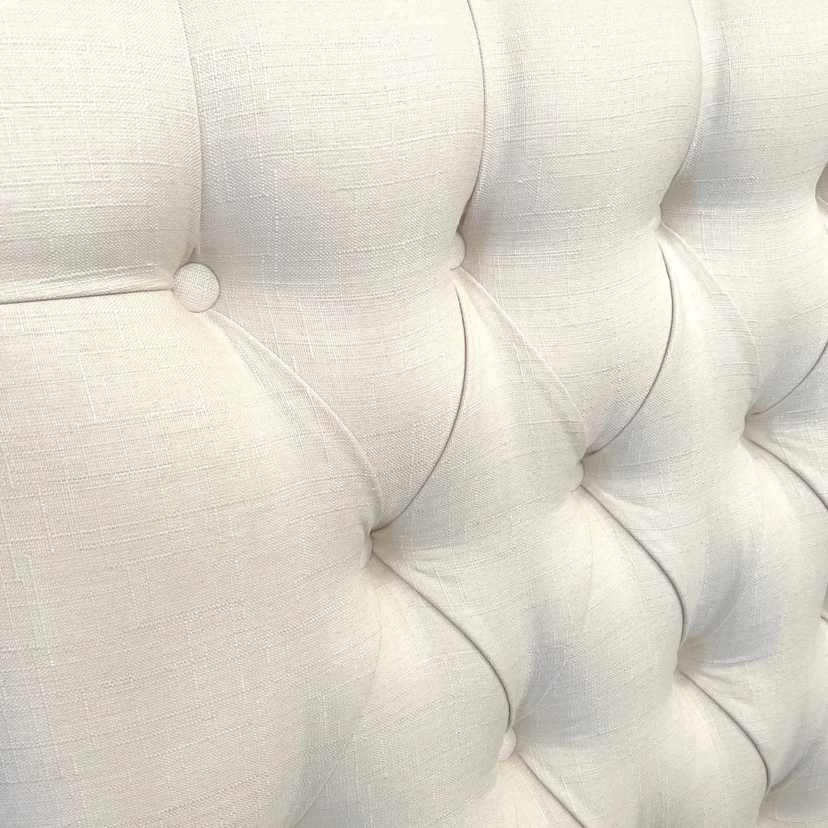 ESPACIO HOGAR - Respaldo de Cama Capitoné Premium Lino Crema - 2 Plazas