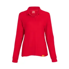 T-WORLD - Polera Polo 60% Algodón Manga Larga Mujer