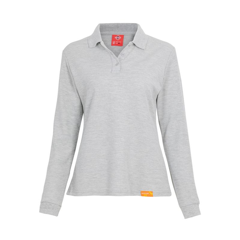 T-WORLD - Polera Polo 60% Algodón Manga Larga Mujer