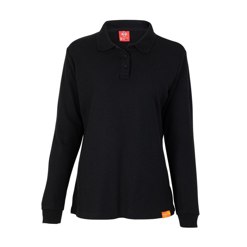 T-WORLD - Polera Polo 60% Algodón Manga Larga Mujer